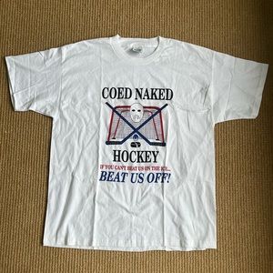 Screen Wear Inc. Vintage Hockey Theme Single Stitch T-Shirt Cotton Size XXL